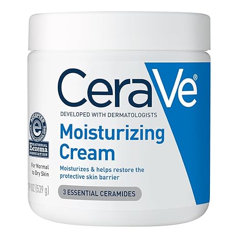 CeraVe Moisturizing Cream, Face Body Moisturizer, Normal to Dry Skin 8/19 Oz