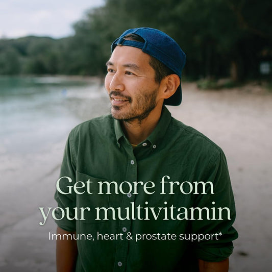 New Chapter One Daily Every Man's Multivitamin 40+ - Offers Eyesight, Immune System & Cellular Energy Support* - Contains Vitamin C, Saw Palmetto & More - Gluten Free & Vegetarian - 48 Tablets