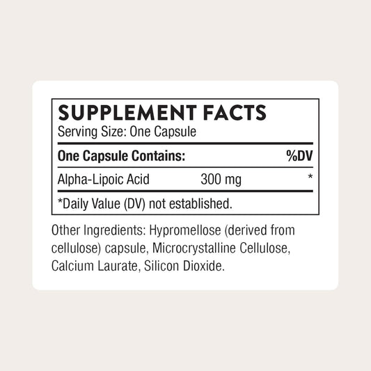 THORNE - Alpha-Lipoic Acid - Provides Antioxidant Support - Supports Liver Detox & Nerve, Eye, Metabolic & Liver Health* - Third-Party Certified - Gluten, Dairy & Soy-Free - 60 Capsules