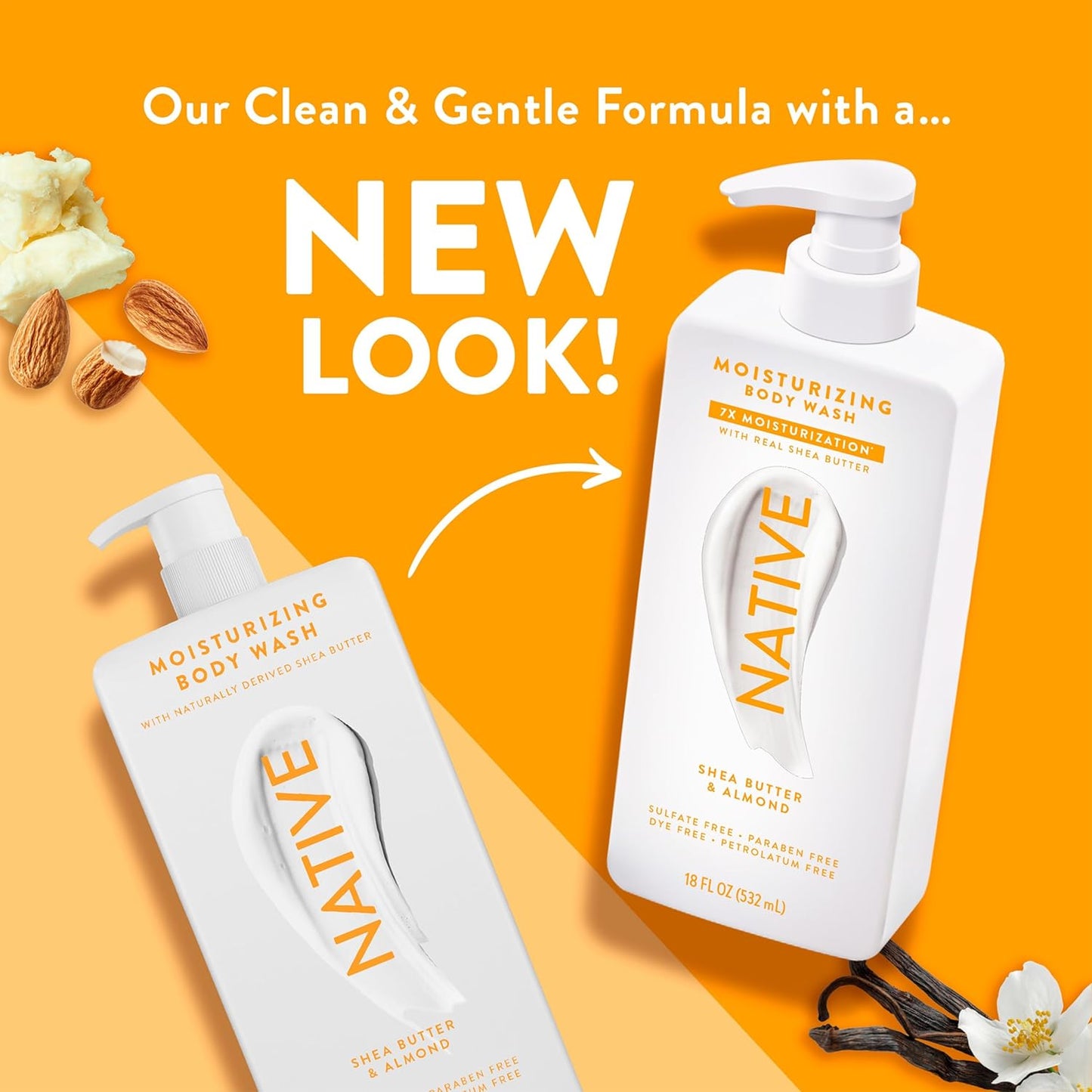 Native Moisturizing Body Wash Contains Naturally Derived Ingredients - Multiple Variants To Choose From - 11 Oz