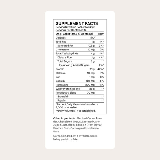 THORNE - Whey Protein Isolate - Balanced Amino Acids Profile with BCAAs - 21 Grams of Easy to Digest Whey Protein Powder - NSF Certified for Sport - Chocolate - Gluten & Soy-Free - 14 Packets
