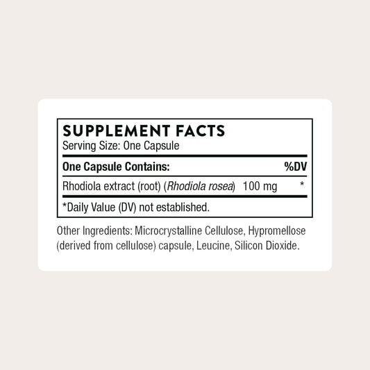Thorne Rhodiola - Botanical Supplement for Stress Relief - Enhances Sleep, and Mental Focus - 60 Capsules