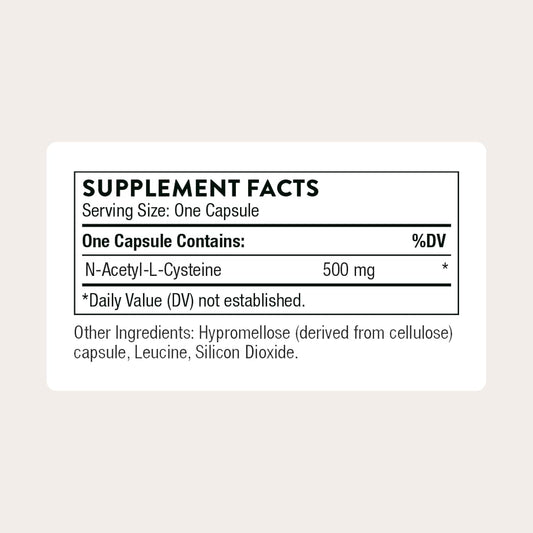 THORNE - NAC - N-Acetylcysteine - 500mg - Supports Respiratory Health & Immune Function - Promotes Liver & Kidney Detox* - Gluten, Dairy & Soy-Free - 90 Servings