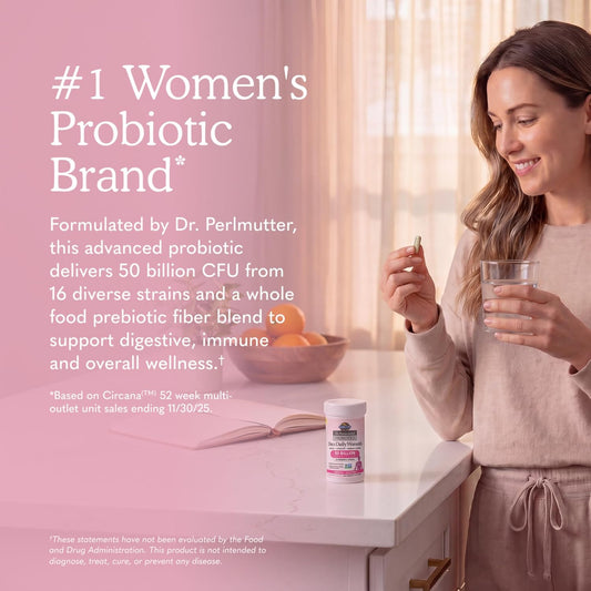 Garden of Life Dr. Formulated Once Daily Women's Probiotics with 50 Billion CFU & Organic Prebiotics – Vaginal Health, Digestive Support, Immune Support, Dairy Free, 30 Capsules