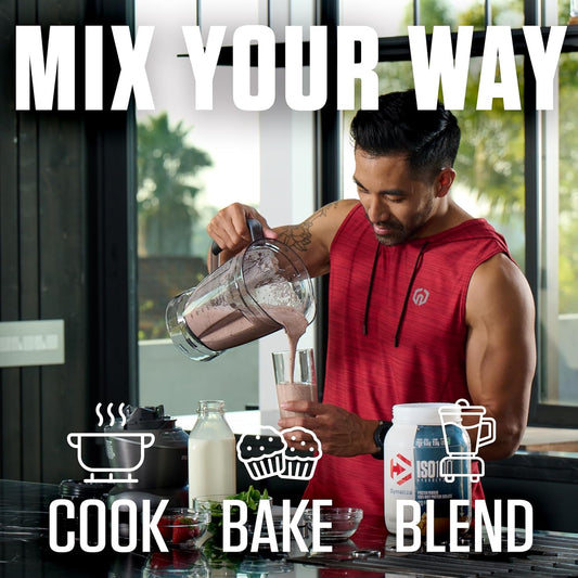 Dymatize x Dunkin' Cappuccino ISO100 Whey Protein Powder, 95mg Caffeine, 25g of Protein5.5g BCAAs, 120 Cal., Gluten Free, 1g Fat, 1g Sugar, 2g Carb