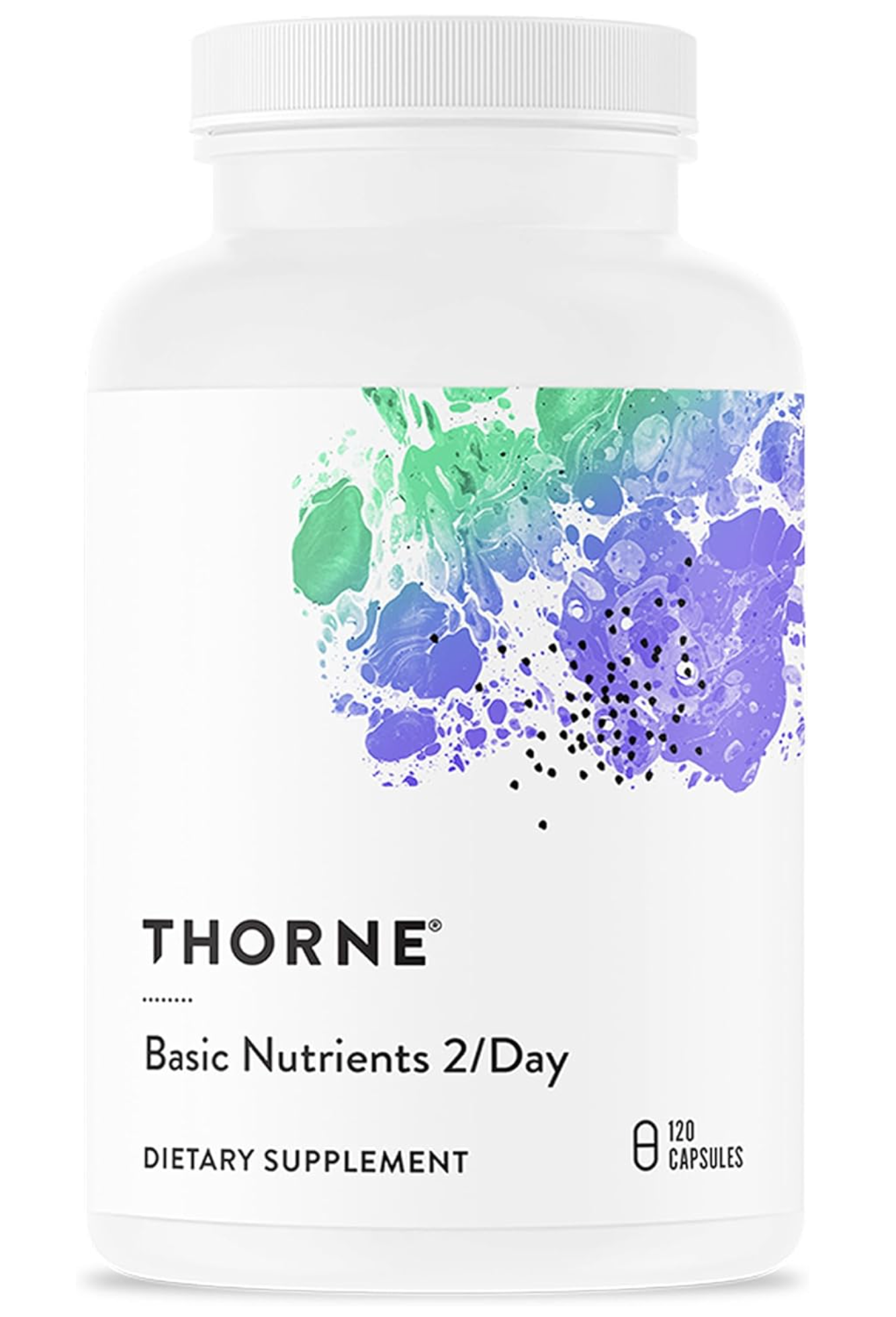 THORNE - Basic Nutrients 2/Day - Comprehensive Daily Multi-Vitamin with Optimal Bioavailability - Vitamin & Mineral Formula - Third-Party Certified - Gluten, Dairy & Soy-Free - 60/120 Capsules