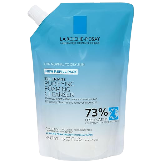 La Roche-Posay Toleriane Purifying Foaming Facial Cleanser, Oil Free Face Wash for Women & Men with Niacinamide + Ceramides, Pore Cleanser Safe For Sensitive Skin, Wonโt Dry Out Skin, Soap Free