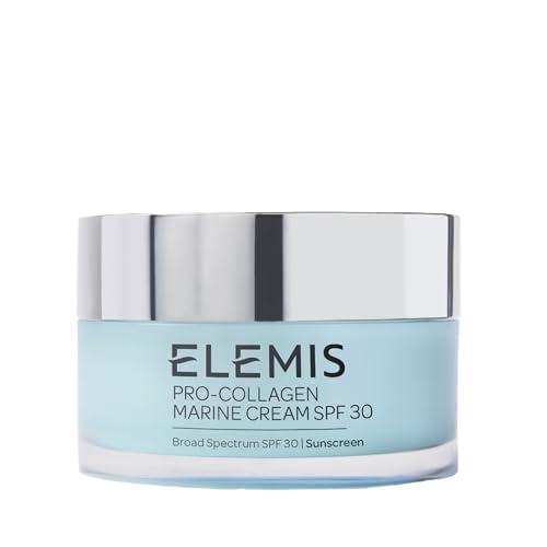 ELEMIS Pro-Collagen Marine Cream SPF 30, Lightweight Anti-Wrinkle Daily Facial Moisturizer & Sunscreen for Face, Pro-Collagen Skin Care to Firm & Hydrate, Anti-Aging Face Lotion for Women