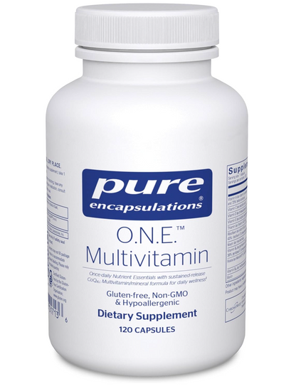 Pure Encapsulations O.N.E. Multivitamin - Once Daily Multivitamin with Antioxidant Complex Metafolin, CoQ10, and Lutein to Support Vision, Cognitive Function, and Cellular Health* - 30/60/120 Capsules