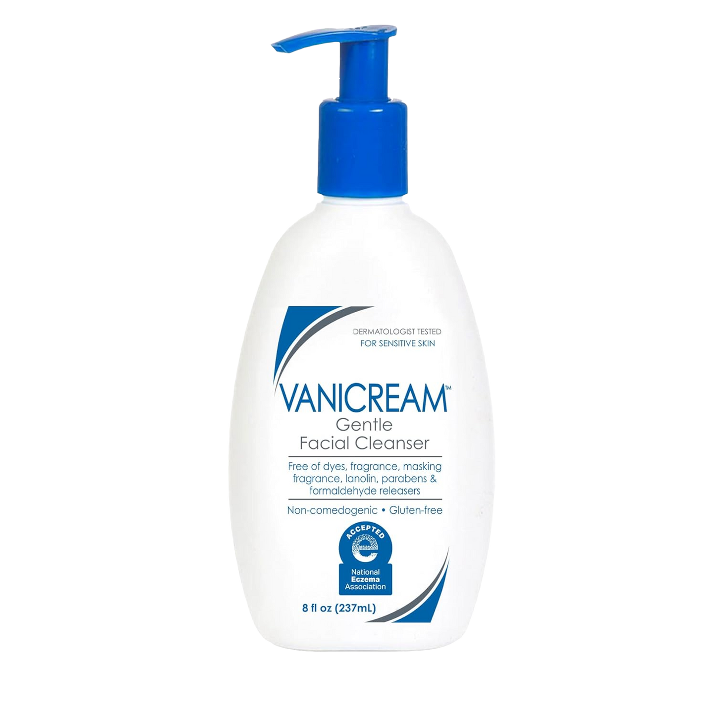 Vanicream Gentle Facial Cleanser with Pump Dispenser - 8 fl oz - Formulated Without Common Irritants for Those with Sensitive Skin