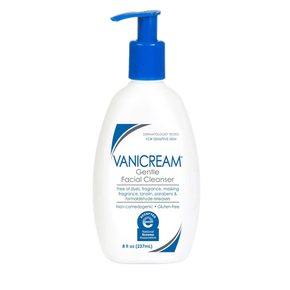 Vanicream Gentle Facial Cleanser with Pump Dispenser - 8 fl oz - Formulated Without Common Irritants for Those with Sensitive Skin
