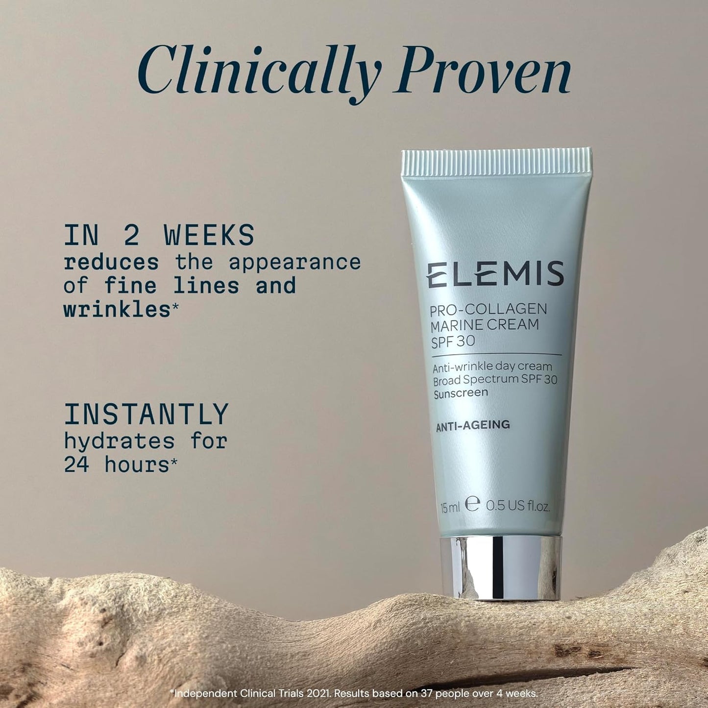 ELEMIS Pro-Collagen Marine Cream SPF 30, Lightweight Anti-Wrinkle Daily Facial Moisturizer & Sunscreen for Face, Pro-Collagen Skin Care to Firm & Hydrate, Anti-Aging Face Lotion for Women