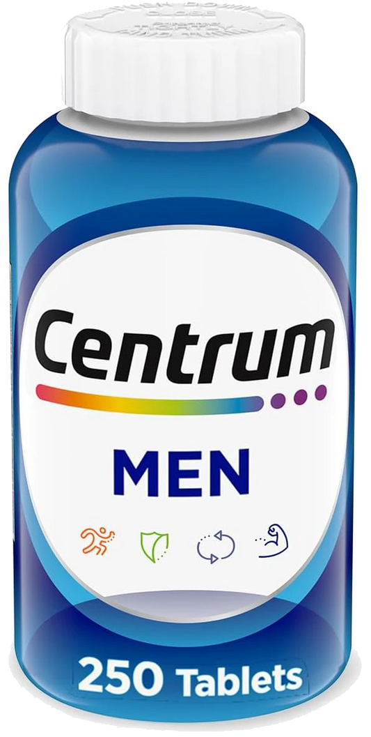 Centrum Multivitamin for Men, Multivitamin/Multimineral Supplement with Vitamin D3, B Vitamins and Antioxidants, Gluten Free, Non-GMO Ingredients - 250 Count