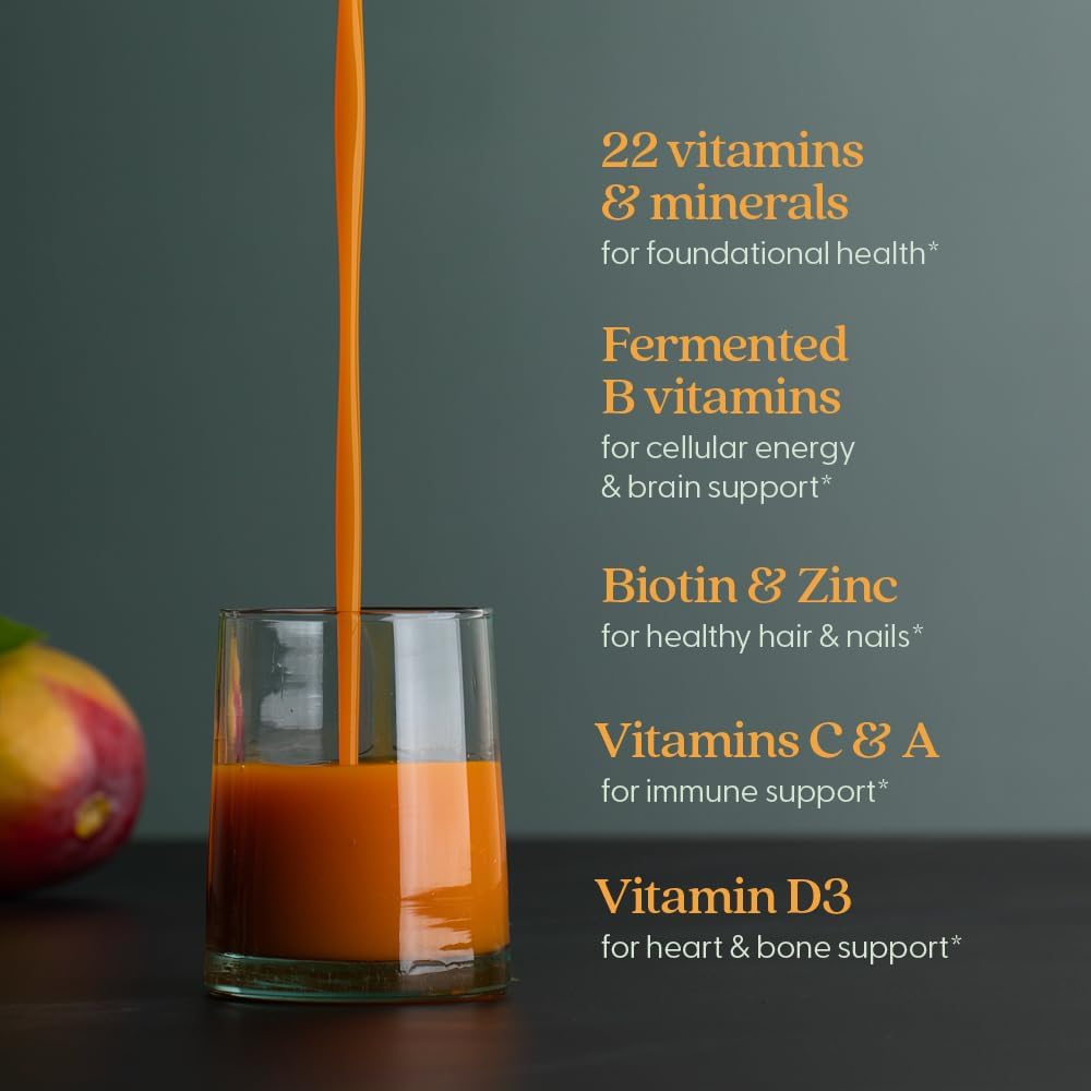 New Chapter Liquid Multivitamin + Mineral Supplement - Whole-Body Support for Adults, Teens & Kids 2+* - 22 Essential Vitamins & Minerals - Ready to Absorb Faster - Mixed Berry Flavored - 30 oz