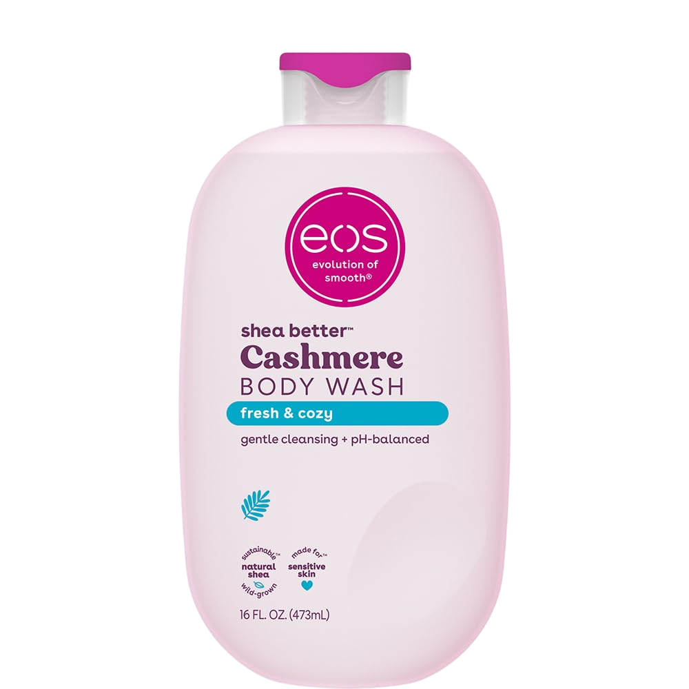 eos Cashmere Body Wash – Vanilla/Strawberry/Pink Champagne/Coconut Water/Creme De Pistachio/Fresh & Cozy Cashmere, Moisturizing Body Wash 16 Oz