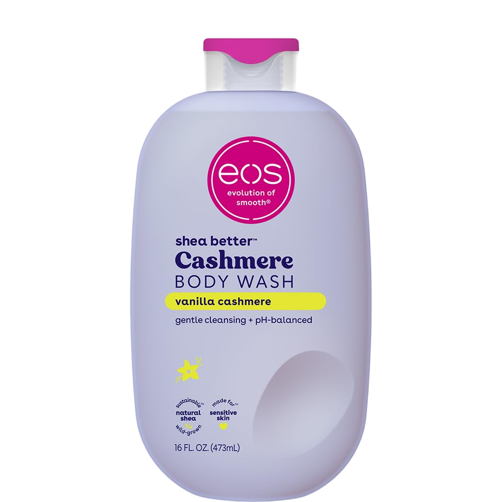 eos Cashmere Body Wash – Vanilla/Strawberry/Pink Champagne/Coconut Water/Creme De Pistachio/Fresh & Cozy Cashmere, Moisturizing Body Wash 16 Oz