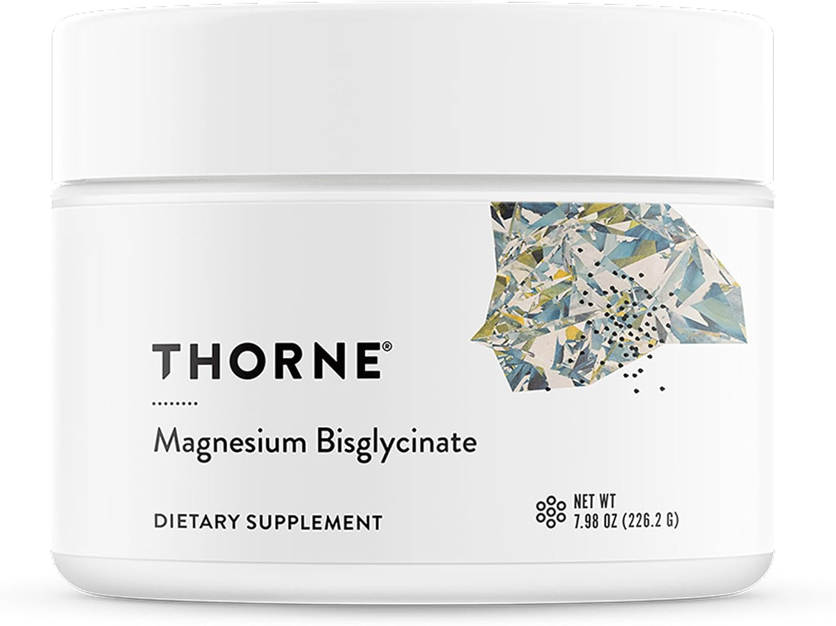 THORNE - Magnesium Bisglycinate - Powdered Magnesium Formula - Supports Restful Sleep, Muscle Relaxation, Heart Health & Metabolism* - NSF Certified for Sport - Gluten, Dairy & Soy-Free - 30 Servings