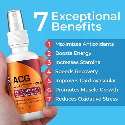 Results RNA - ACG Glutathione Extra Strength Immune Boost – Powerful Antioxidant & Immune Boost Formula in a Great Tasting Spray. Recommended by Doctors Worldwide ( 2 &4 Oz )