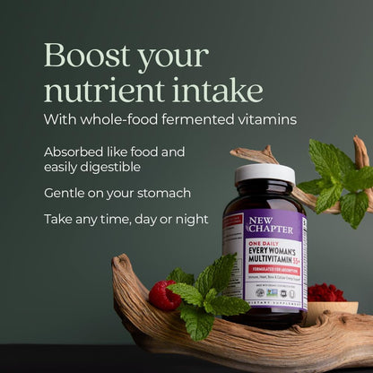 New Chapter Iron Supplement, Whole-Food Fermented Iron Complex Made with Organic Vegetables & Herbs + One Daily Non-Constipating Dose- 60ct, 2 Month Supply