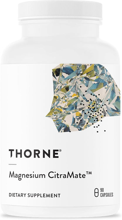 THORNE - Magnesium CitraMate - Magnesium Citrate & Malate Supplement - Supports Heart Health, Skeletal Muscles, Cardiac & Lung Function, Bone Density & More* - Third-Party Certified - 90 Servings