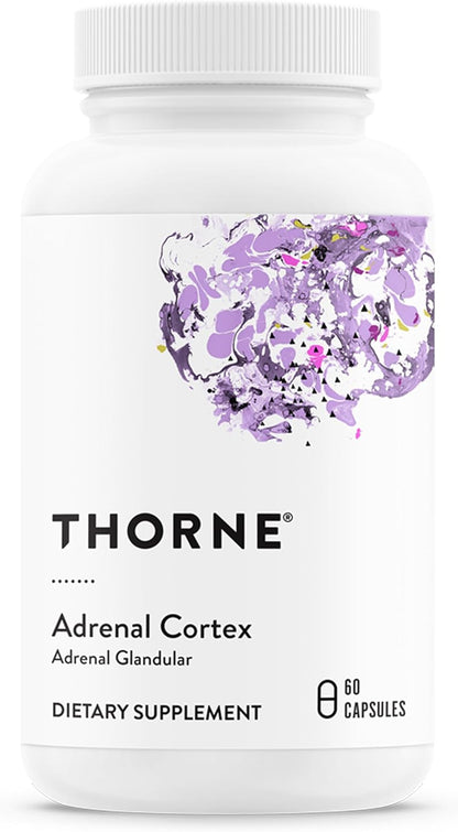 THORNE - Adrenal Cortex - Supplement for Cortisol Management - Supports Healthy Adrenal Gland Function, Stress Management, Immune System, Fatigue & Metabolism* - Third-Party Certified - 60 Capsules