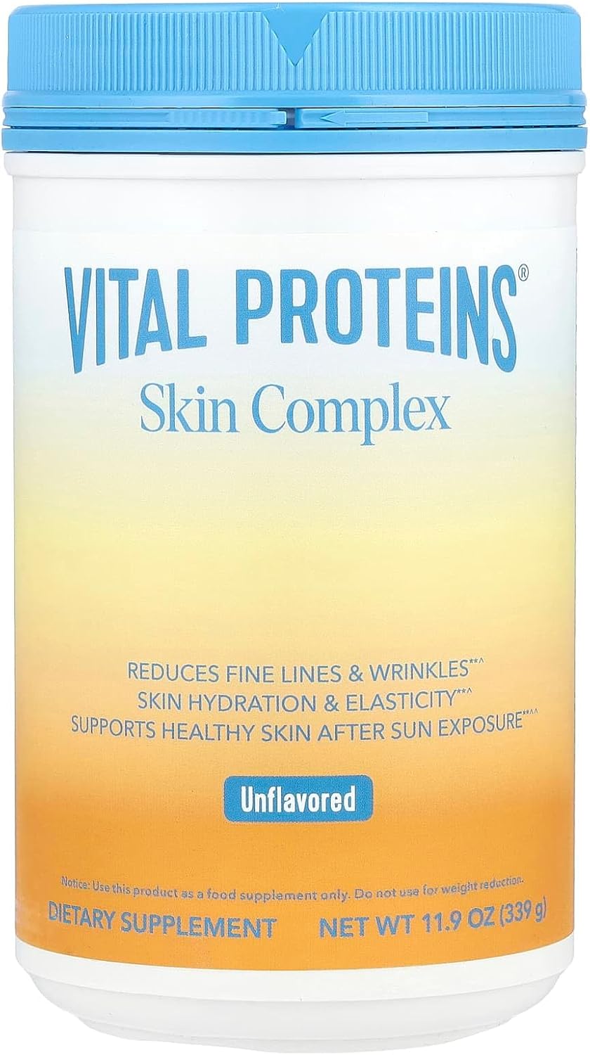 Vital Proteins Collagen Peptides for Women, 20g Hydrolyzed Collagen with Vitamin C, Hyaluronic Acid, Verisol & Holimel, Unflavored Powder, 11.9 oz
