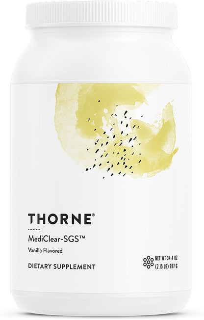 THORNE - MediClear-SGS - Rice & Pea Protein Powder Supplement with Antioxidants & a Complete Multi-Vitamin & Mineral Profile - Daily Detox Support* - Chocolate - Third-Party Certified - 21 Servings