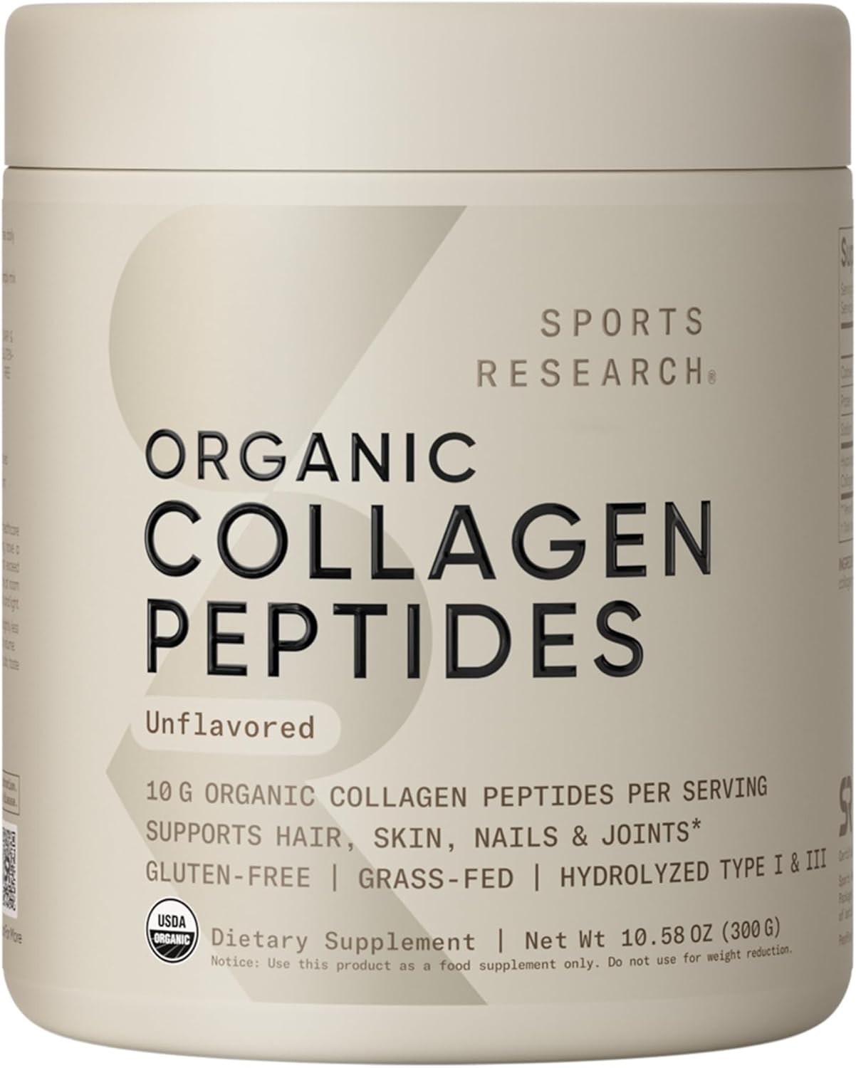 Sports Research® Collagen Peptides Protein Powder, Dark Chocolate (1.41lb) | 11g Grass-Fed Collagen per Scoop · Hair, Skin & Joint Support · Easy to Mix in Coffee & Shakes · Sugar-Free, 40 Servings