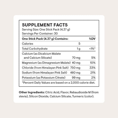 THORNE - Daily Electrolytes - Zero Sugar & Low-Calorie Electrolyte Powder Drink Mix - Flavors Derived from Natural Sources - NSF Certified for Sport - Variety - 30 Stick Packs