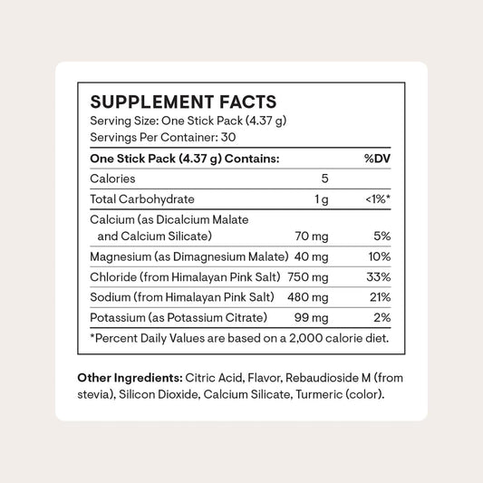 THORNE - Daily Electrolytes - Zero Sugar & Low-Calorie Electrolyte Powder Drink Mix - Flavors Derived from Natural Sources - NSF Certified for Sport - Blood Orange - 30 Stick Packs