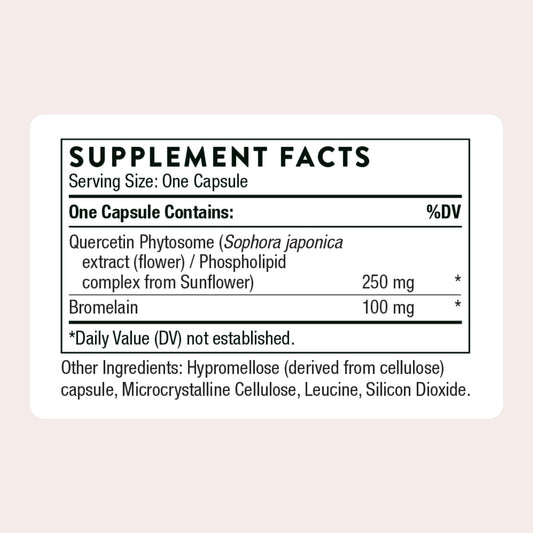 THORNE - Quercetin Complex - Antioxidant Supplement with Bromelain for Immune Health, Respiratory Support & Seasonal Allergy Relief* - Third-Party Certified - Gluten, Dairy & Soy-Free - 60 Capsules