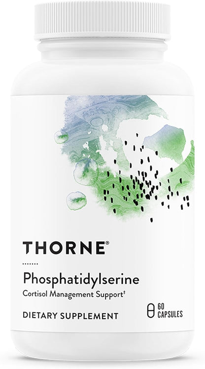 THORNE - Phosphatidylserine - Supports Healthy Brain Function, Memory & Focus - Helps Regulate Cortisol During Stress* - Third-Party Certified - Gluten-Free, Dairy-Free - 60 Capsules