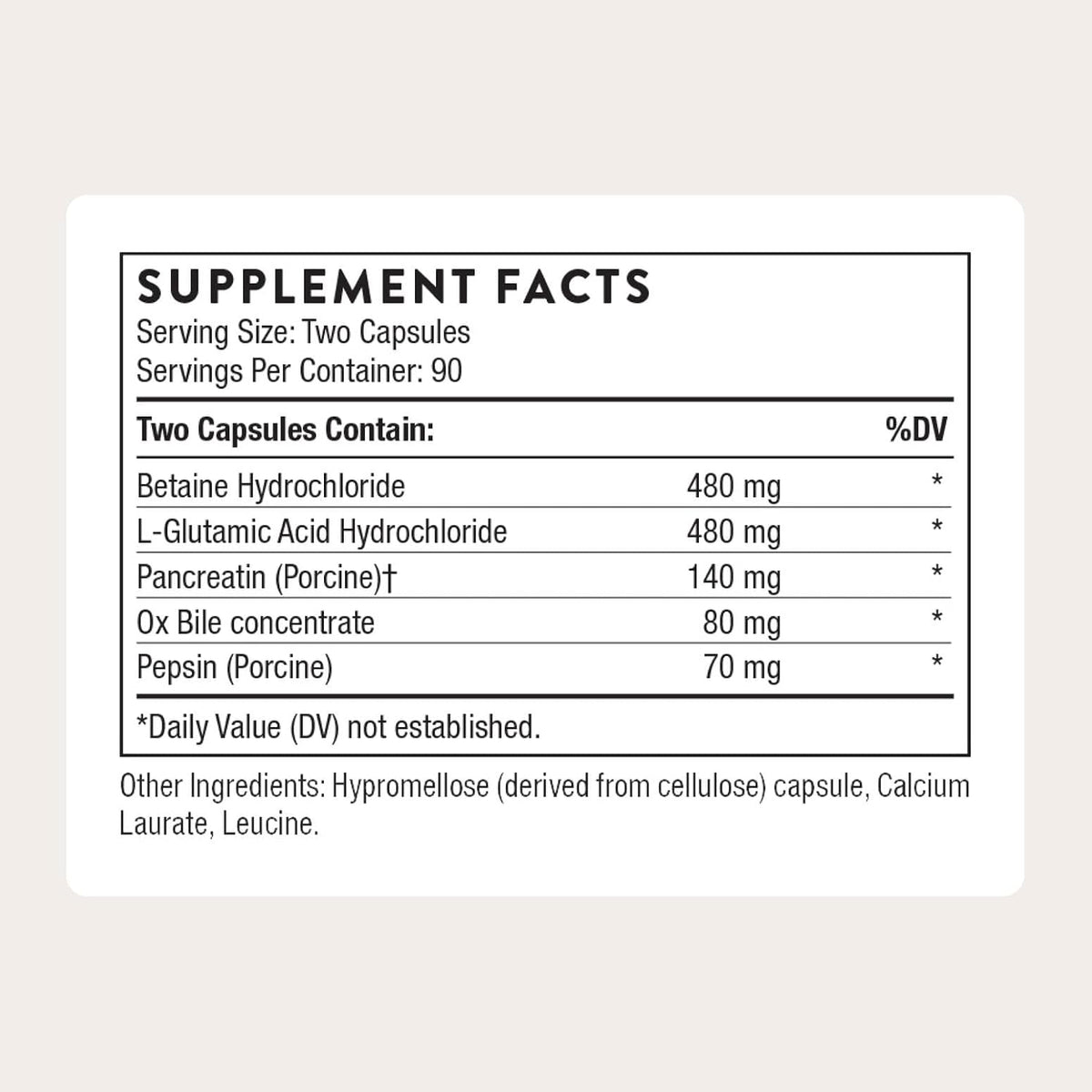 THORNE - Advanced Digestive Enzymes - Supplement with Pepsin, Ox Bile & Pancreatin for Indigestion & Constipation Relief - Minimizes Occasional Gas & Bloating* - Third-Party Certified - 180 Capsules