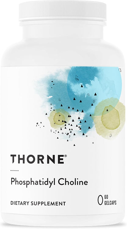 THORNE - Phosphatidyl Choline - Phospholipid Complex for Liver Support, Cholesterol Metabolism & Healthy Bile* - Third-Party Certified - Gluten & Dairy-Free - 60 Softgels