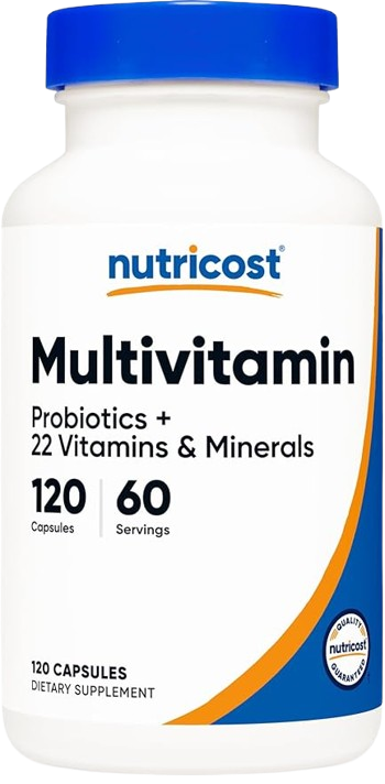 Nutricost Multivitamin with Probiotics 120 Vegetarian Capsules - Packed with Vitamins & Minerals