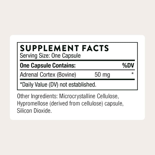 THORNE - Adrenal Cortex - Supplement for Cortisol Management - Supports Healthy Adrenal Gland Function, Stress Management, Immune System, Fatigue & Metabolism* - Third-Party Certified - 60 Capsules