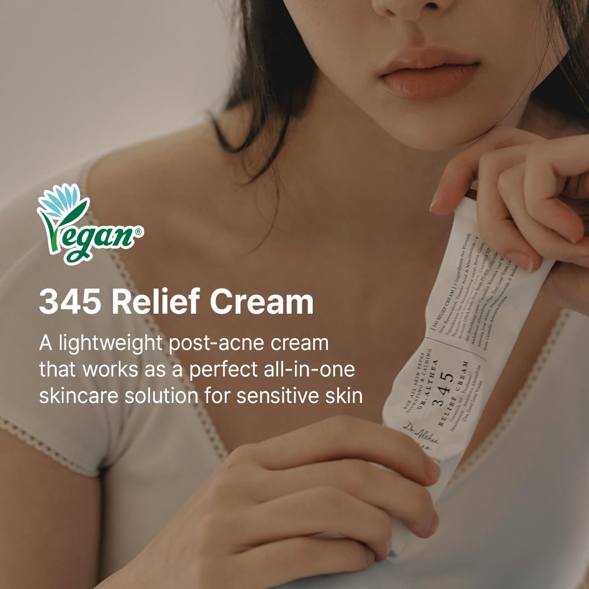 Dr.Althea 345 Relief Cream | Daily Face Moisturizer for Soothing Recovery and Blemish Care with PDRN & Niacinamide | Korean Vegan Skin Care for All Skin Types,