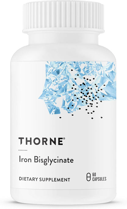 THORNE - Iron Bisglycinate - 25 mg Iron Supplement for Enhanced Absorption Without Gastrointestinal Side Effects* - NSF Certified for Sport - Gluten-Free - 60 Servings