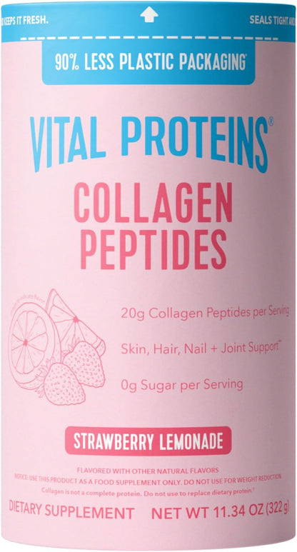 Vital Proteins Collagen Peptides Powder Supplement for Skin Hair Nail Joint Health or Support - Hydrolyzed Collagen - Unflavored, 7 Servings