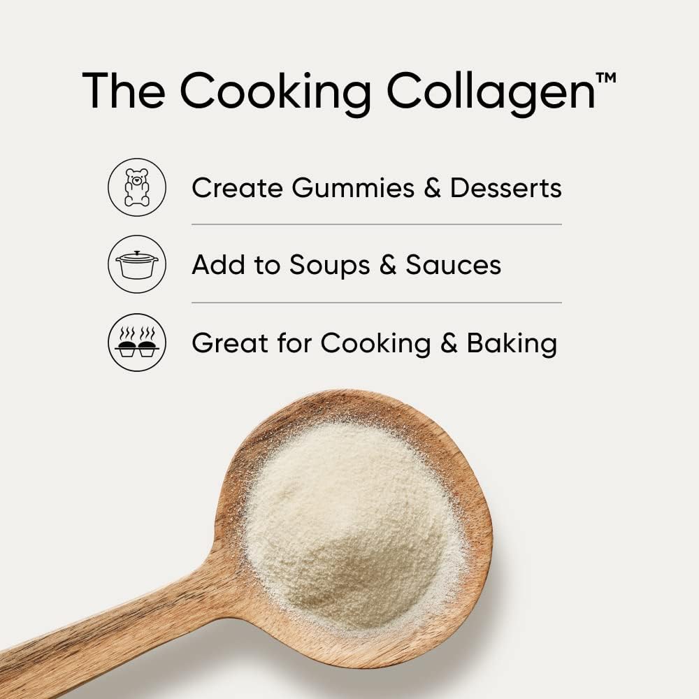 Sports Research® Gelatin Collagen Cooking Powder, 16oz | 10g Beef Gelatin from Grass-Fed Cows | Bone, Skin & Joint Health | Great for Cooking, Baking & Emulsifying - 45 Servings