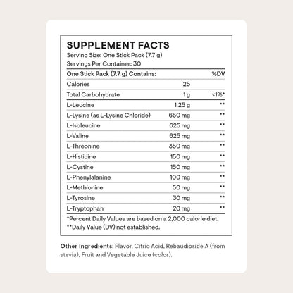 THORNE - Amino Complex - Clinically-Validated EAA and BCAA Powder for Pre or Post-Workout - Promotes Lean Muscle Mass & Exercise Recovery* - Berry - NSF Certified for Sport - Dairy-Free - 30 Servings