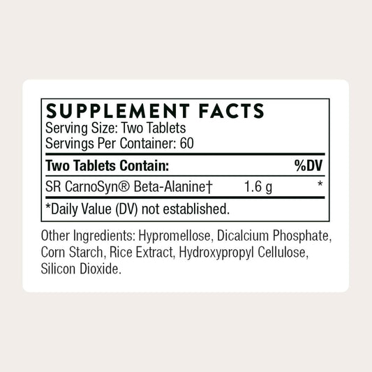 THORNE - Beta Alanine Sustained Release - Supports Muscle Output & Endurance - Helps Reduce Fatigue & Soreness* - Amino Acid Supplement - NSF Certified for Sport - Gluten & Dairy-Free - 120 Tablets