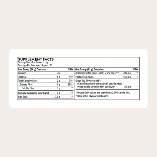 THORNE - FiberMend - Prebiotic Fiber Powder to Help Maintain Regularity and Balanced GI Flora* - 11.6 Oz