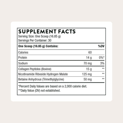 THORNE - Collagen Fit - Grass-Fed Collagen Peptides with Nicotinamide Riboside - Supports Joints, Muscles, Bones & Skin* - NAD Supplement - NSF Certified for Sport - Gluten & Dairy-Free - 30 Servings