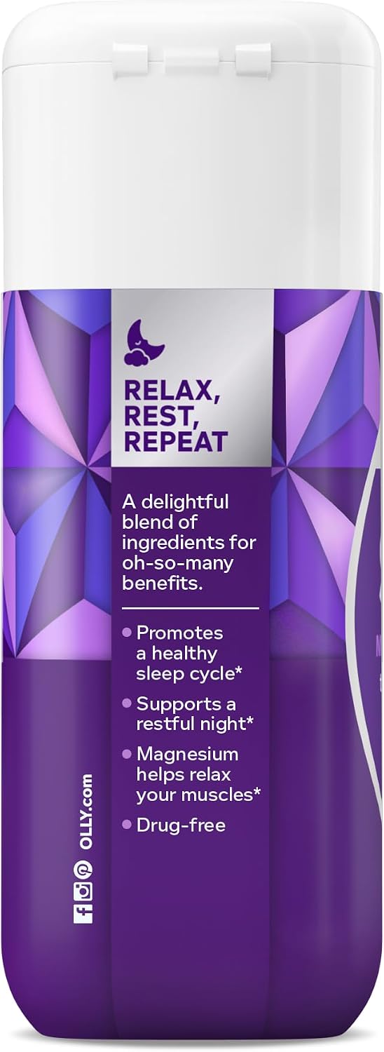 OLLY Ultra Strength Sleep Softgels for Adults, 10 mg Melatonin Sleep Supplement L-Theanine Magnesium & Botanical Extracts, Restful Sleep Support*, Sugar Free, 60 Count