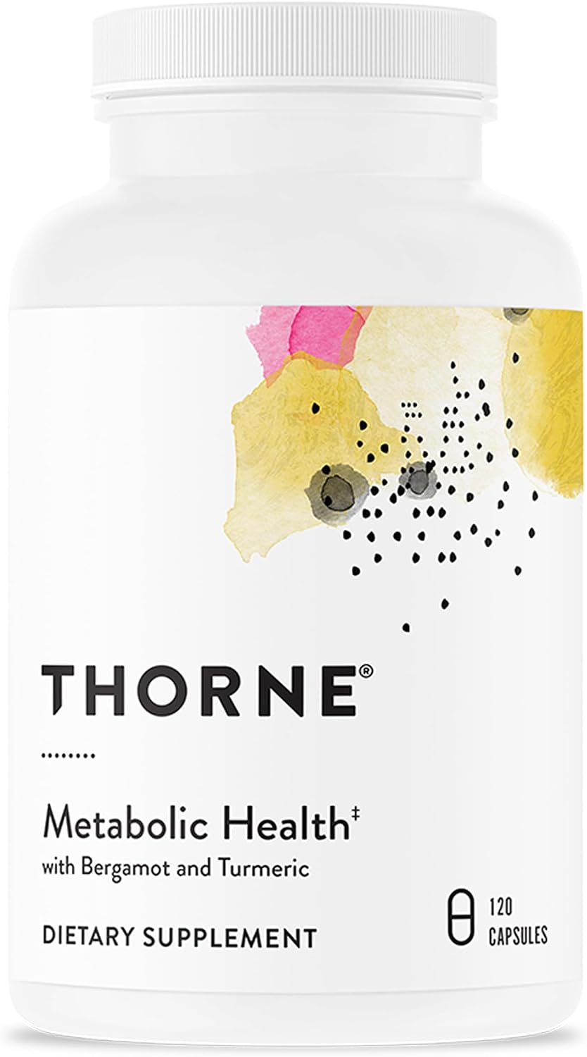 THORNE - Metabolic Health - Bergamot & Curcumin Phytosome Supplement to Aid Weight Management - Supports Healthy Fat Metabolism to Promote a Healthy Liver* - Third-Party Certified - 120 Capsules