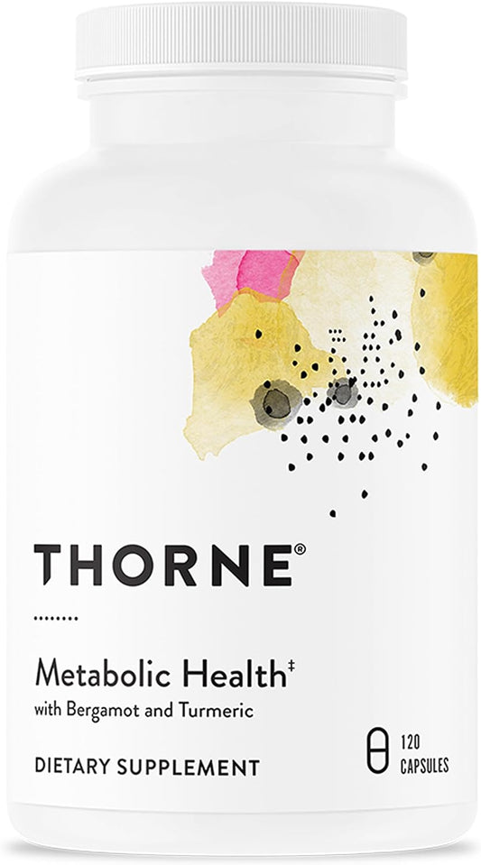 THORNE - Metabolic Health - Bergamot & Curcumin Phytosome Supplement to Aid Weight Management - Supports Healthy Fat Metabolism to Promote a Healthy Liver* - Third-Party Certified - 120 Capsules