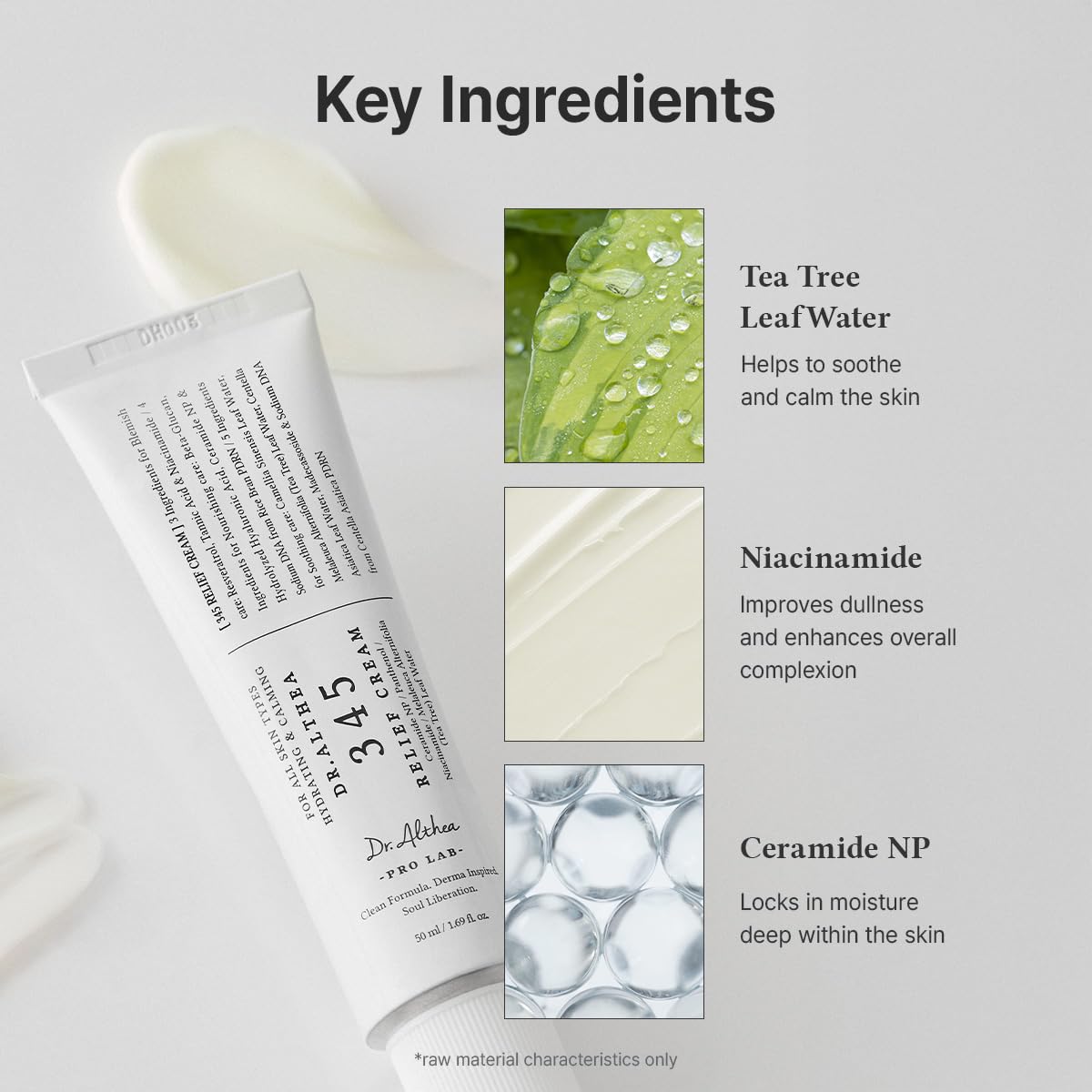 Dr.Althea 345 Relief Cream | Daily Face Moisturizer for Soothing Recovery and Blemish Care with PDRN & Niacinamide | Korean Vegan Skin Care for All Skin Types,