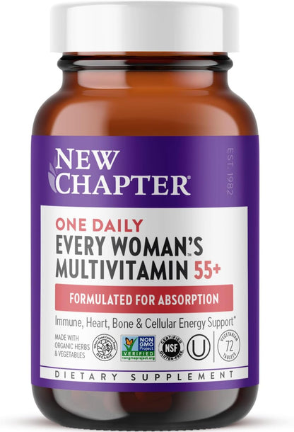 New Chapter Iron Supplement, Whole-Food Fermented Iron Complex Made with Organic Vegetables & Herbs + One Daily Non-Constipating Dose- 60ct, 2 Month Supply
