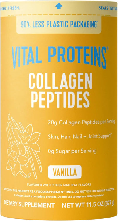 Vital Proteins Collagen Peptides Powder Supplement for Skin Hair Nail Joint Health or Support - Hydrolyzed Collagen - Unflavored, 7 Servings
